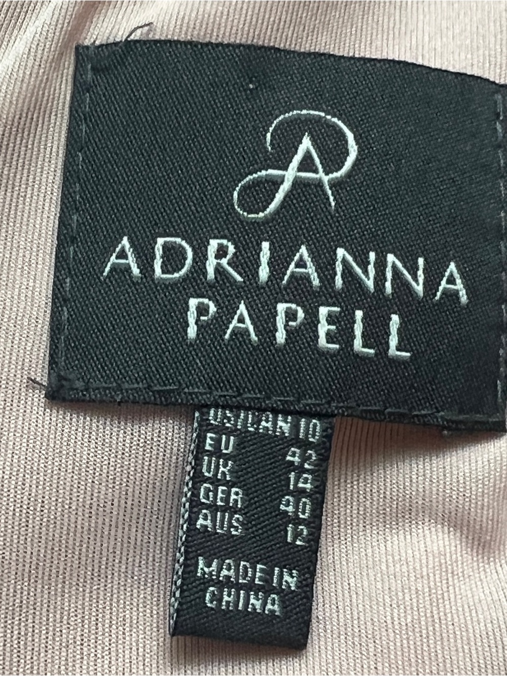 ADRIANNA PAPELL Blush Pink Lace Square Neck Long Sleeve Sheath Dress Size 10 - Picture 4 of 15